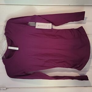 Athleta Women's Deep Purple Long Sleeve Bodysuit Size xxs